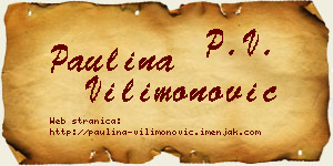Paulina Vilimonović vizit kartica
